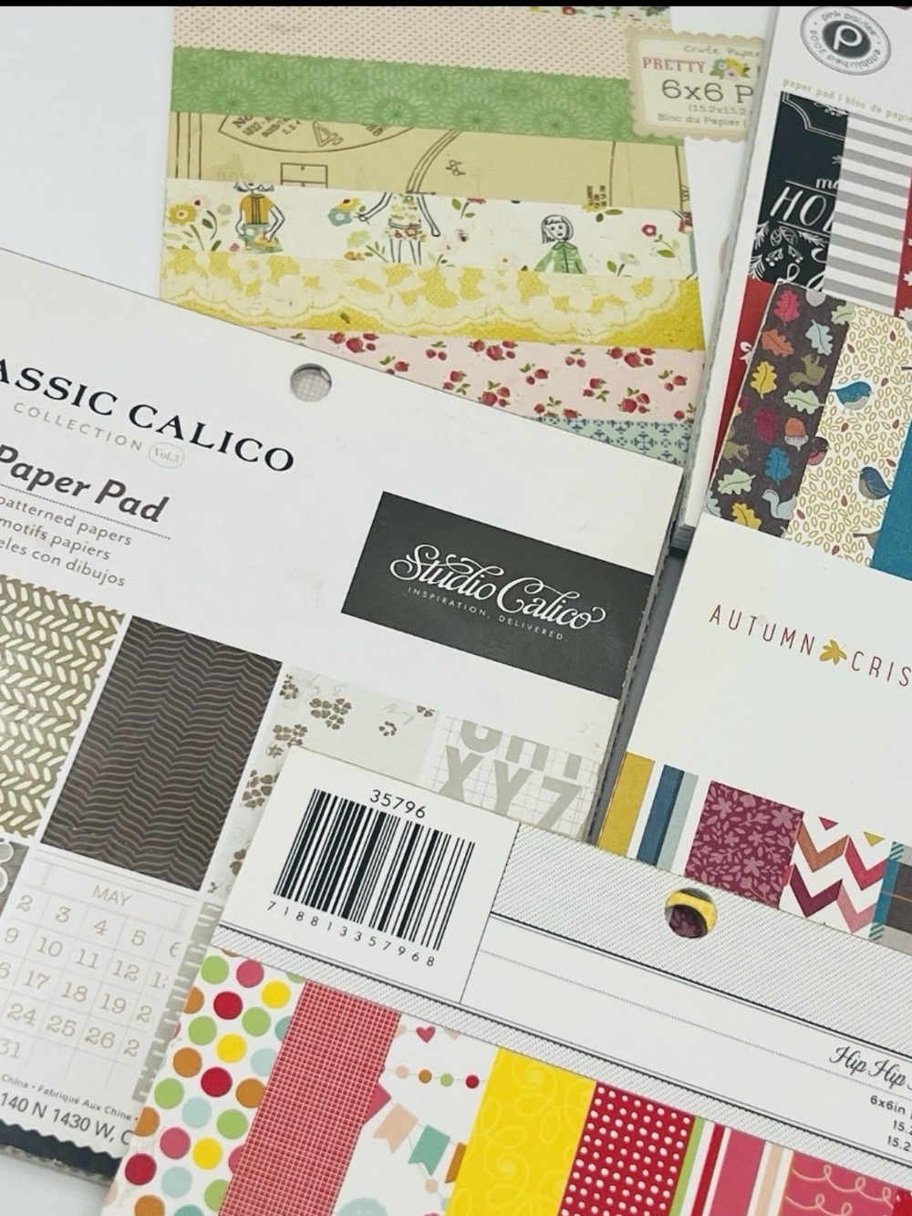 Scrapbooking Paper Pad Lot 6x6 Mixed Brands a Lot of 8 New & Used - Picture 3 of 6